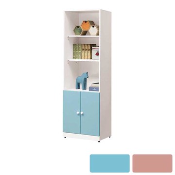 Boden-尼可2尺開放式二門書櫃/三格二門收納置物櫃/展示櫃(兩色可選)