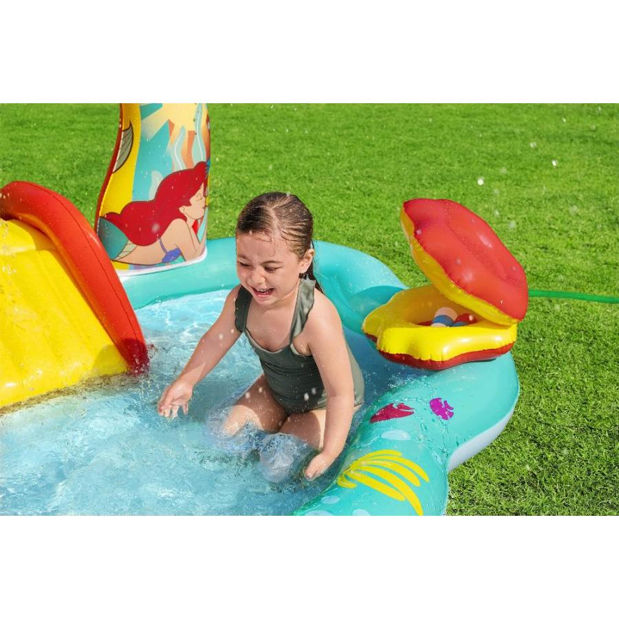 Disney Little Mermaid Inflatable Kids Water Play Center Outdoor Summer Po