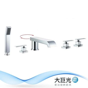 【大巨光】浴用檯面雙槍水龍頭_5件式(SB-4505)