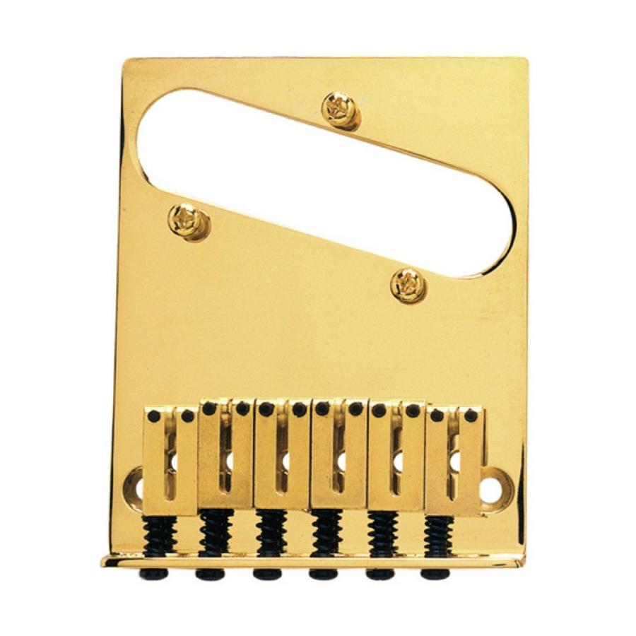 Fender パーツ 6-Saddle American Series Telecaster Bridge Assembly,Gold