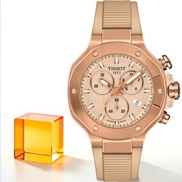 TISSOT 天梭 官方授權 T141.817.37.501.00 T-Race 摩托車元素 三眼計時石英錶 中性錶 雙12購物節 送禮首選-38mm T1418173750100