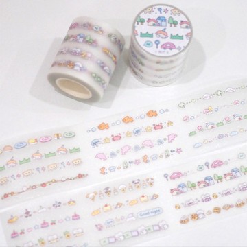 小狗巴士VOL.8 可愛貼紙卷 雙透閃砂切膜貼紙卷