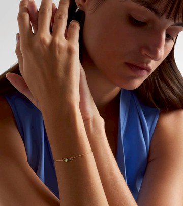 Aliita Tu Y Yo 9kt gold bracelet with gemstones