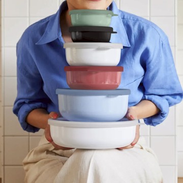 Mepal Lumina 圓形密封保鮮盒750ml（共五色） - 黑