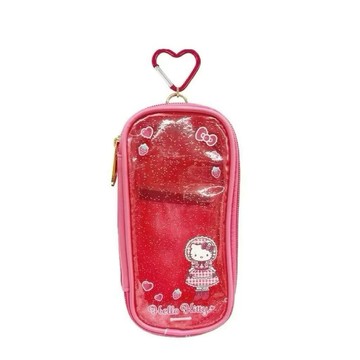 【震撼精品百貨】Hello Kitty_凱蒂貓~日本Sanrio三麗鷗 KITTY長腿透明收納包附鎖圈-蘿莉塔*68695