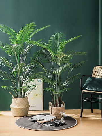 免運 人造綠植仿真樹 散尾葵仿真綠植假植物盆栽仿生綠植客廳落地大型室內擺件裝飾假樹