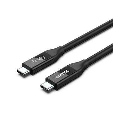 UNITEK C14100BK-0.8M 全功能 USB 4 (USB-IF認證) 傳輸充電線(100W PD快充/8K@60Hz/40Gbps)(0.8M)(兩年保固)