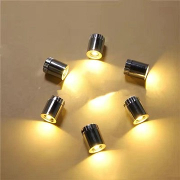 🚚臺灣出🚚電鍍彩色小燈筒LED白光燈兒童diy發光手工配件迷你裝飾燈旋轉開關
