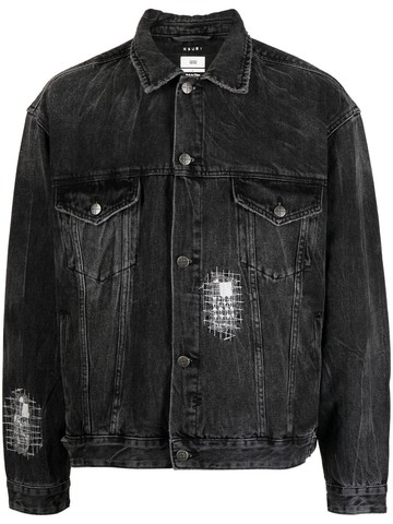 Ksubi - cotton distressed denim jacket - men - Cotton - M - Grey