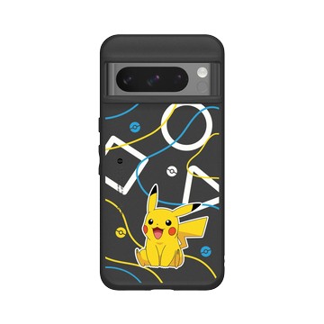 Pixel 8 Pro SolidSuit 黑 - 寶可夢 Pokemon - 幾何系列-皮卡丘
