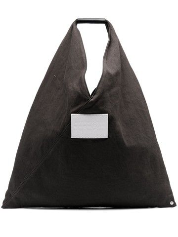MM6 Maison Margiela - Japanese tote bag - women - Cotton/Cotton/Brass/Calf Leather - One Size - Grey