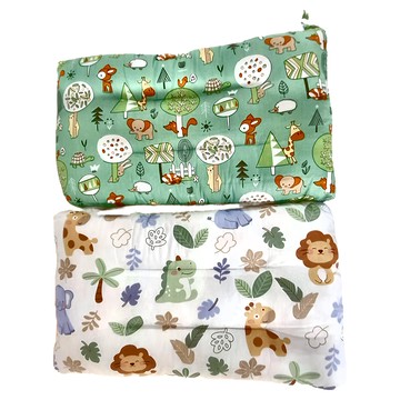 兒童枕頭 Set 2個 A面精梳純棉 B面法蘭絨  28 x 43 x 6cm  小夥伴 + 童話森林