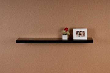 簡單生活層板-黑(含支撐架)/90x26x3.5cm