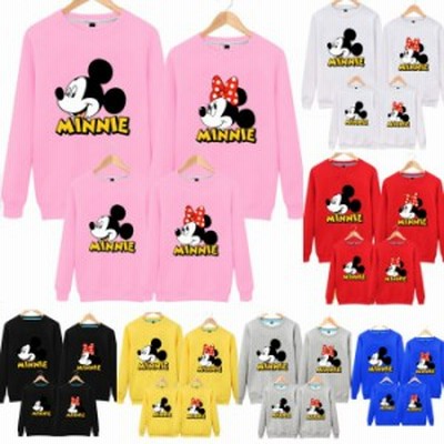 ミッキー トレーナー Disney 親子ペア 家族 ディズニー Mickey 厚手 裏起毛 スウェット トップス パーカー 親子服 カジュアル家族 お揃い 通販 Lineポイント最大get Lineショッピング