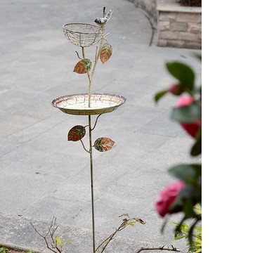 美式鄉村鳥窩鳥屋鐵藝花插插件 別墅花園園藝攀爬架爬藤植物花架