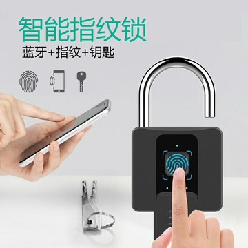 家用戶外防水不銹鋼指紋掛鎖智能遠程防盜門鎖大號庭院倉庫大鎖頭