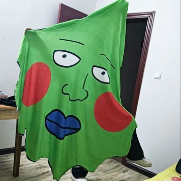好物 辦公室專用午睡毯靈能小酒窩大人超大毯子抽象空調毯小酒窩毯通用 出貨 小毯子 車用毯子 毛毛毯 造型毯子 毯子 單人