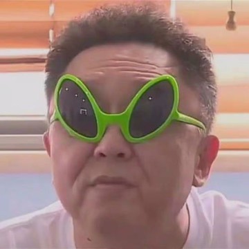 于謙同款可愛沙雕搞怪外星人眼鏡生日派對網紅蹦迪凹造型墨鏡女男