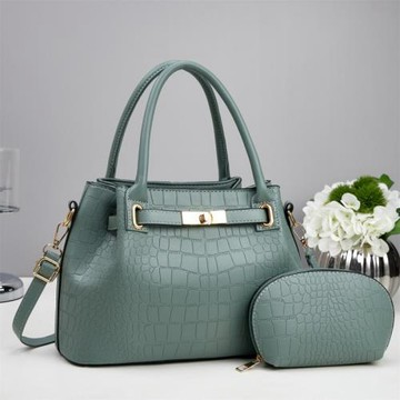 兩件套子母包鱷魚紋大容量手提包休閑時尚百搭單肩斜挎包Handbag