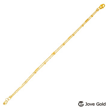 【JoveGold漾金飾】 愛的秘密黃金手鍊-雙鍊款