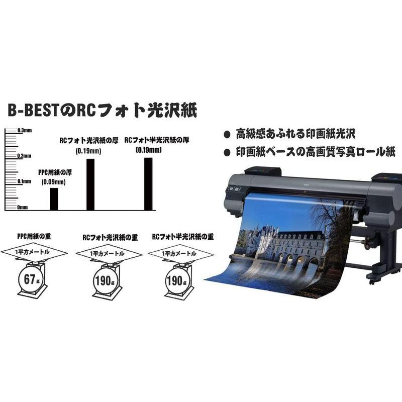 BBEST RCフォト光沢紙 幅610mm×30M 2本入り