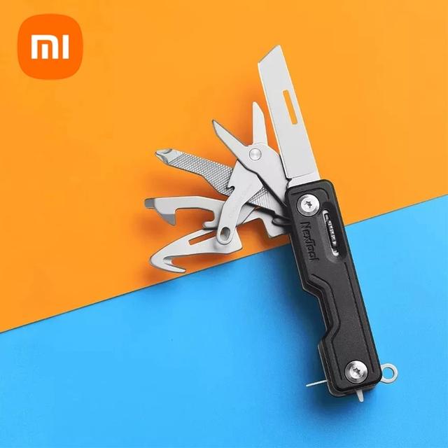 Xiaomi-ホームライフ,アウトドア,折りたたみナイフ,カード,針,電話ホルダー用の多機能ツール