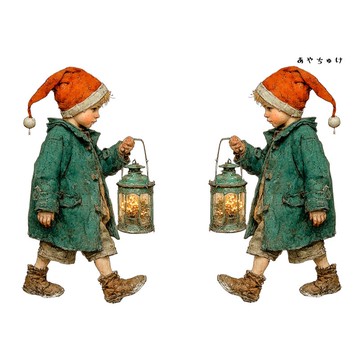 【11月新品2】08-108-0071 人物貼紙 聖誕復古風