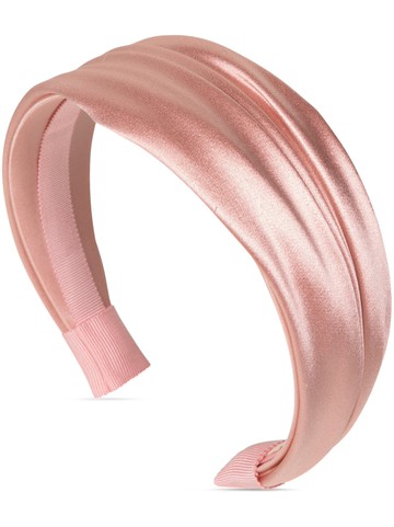 Jennifer Behr - Natasha draped-satin headband - women - Silk - One Size - Pink