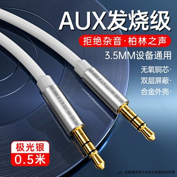 音源線 喇叭線 音頻線 車載aux音頻線車用3.5mm公對公雙頭耳機手機連接線汽車音箱音響頭戴式通用蘋果兩雙頭音頻輸出線純銅『FY02705』