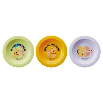 Skater 卡通小碟子3入組 12cm  維尼 綠色 + 黃色 + 紫色  1組