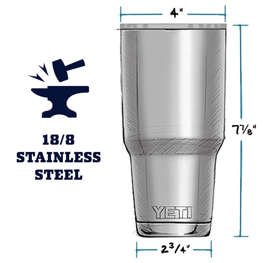 YETI RAMBLER OZ TUMBLER, STAINLESS STEEL, VACUUM INSULATED WITH MAGSLIDER LID