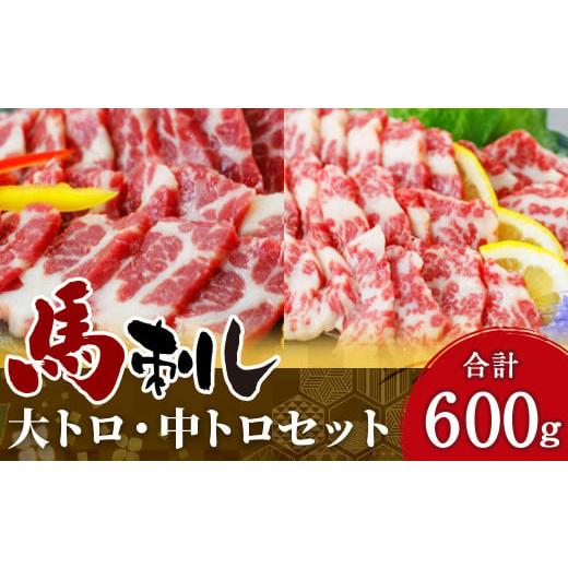 ふるさと納税 熊本県 益城町 大トロ 中トロ 各300g 霜降り 馬刺し 計600g 馬肉