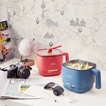 ikiiki伊崎 雙電壓輕旅隨行鍋 - 紅色