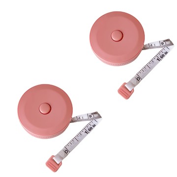 Happy J 便攜式量身捲尺 粉色 2m 2入  2個