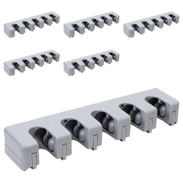 巧巧 5孔拖把懸掛器 42 x 9.2 x 6.6cm  灰色  6個