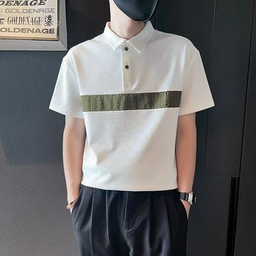 男士大尺碼POLO衫 商務休閒短袖上衣 夏季衫男短袖韓版潮流帥氣輕奢半袖體恤26新款潮牌翻領恤0809