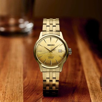 SEIKO 精工 Presage Cocktail 調酒師 燦金啤酒 機械錶 男錶 手錶-40.5mm SRPK46J1.4R35-01T0Q_SK040
