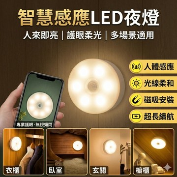 🔥台灣當天出貨🔥 小夜燈 感應燈 強磁吸附感應燈 人體感應燈 感應小夜燈 USB充電 玄關燈 櫥櫃燈
