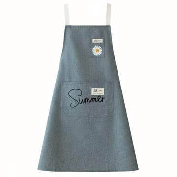 卡爾彩色防水圍裙 藍色 1入  1個