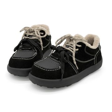 Robinlo 雪絨柔霧雙色蝴蝶結保暖雪靴短靴毛毛鞋 PADGETT 柔霧暗夜