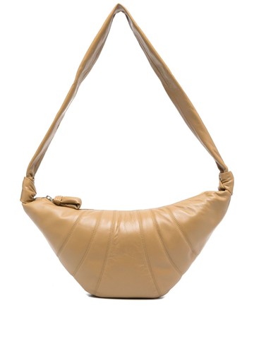 Lemaire - medium Croissant shoulder bag - unisex - Lamb Skin/Cotton - One Size - Neutrals