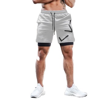 運動短褲 男士內襯防走光 速乾跑步 五分褲 男健身訓練 運動褲 大碼 現貨【Sandman Sports】