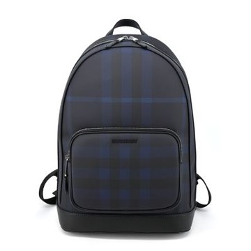 BURBERRY Rocco經典格紋單肩背包(海軍藍)