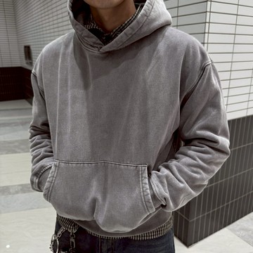 TOP_KOREA 正韓 短版水洗高磅素面帽T B2328