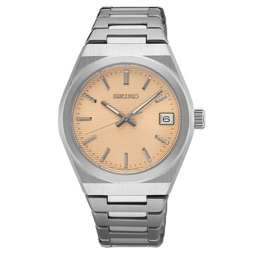 SEIKO CS系列 日系簡約 時尚淑女石英錶-粉橘_SK028 SUR577P1/6N42-00N0P 送禮 禮物 推薦