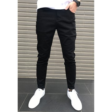 【台灣現貨】精煉黑Skinny緊身錐形褲 ft.微硬挺 B31000