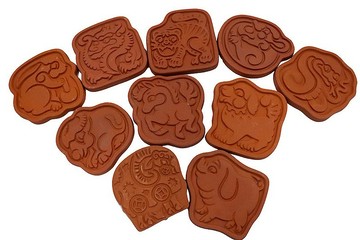 【DIY手作】十二生肖 彩繪磚製杯墊 材料包 生日禮物