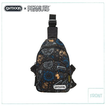 【OUTDOOR】SNOOPY史努比聯名款太空人系列單肩包(黑色)