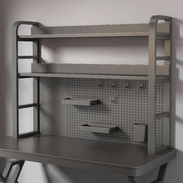 桌上置物架 書架 小型收納架 洞洞板桌上置物架多層桌面書架多功能書桌上收納架電競風儲物架子0522