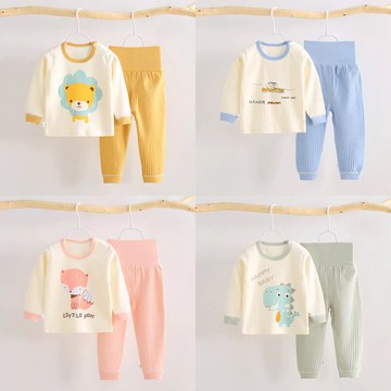 分體兒童內衣套裝純棉純棉幼童寶貝軟綿綿女童秋衣嬰兒防寒家居服